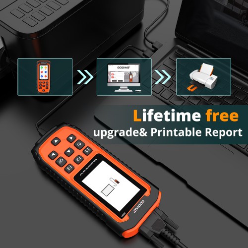GODIAG GD202 Engine ABS SRS Transmission Four System Scan Tool with 11 Special Functions