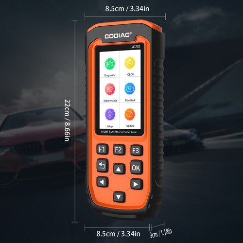 [US/UK/CZ Ship] GODIAG GD201 Professional OBDII All-Makes Full System Diagnostic Tool with 29 Service Reset Functions