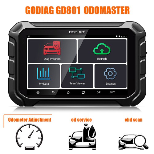 GODIAG GD801 ODOMaster 7 inch Tablet OBDII Odometer Correction Tool One Year Free Update Online