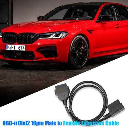 GODIAG OBD-ii OBD2 16pin Male to Female Extension Cable Diagnostic Extender 100cm