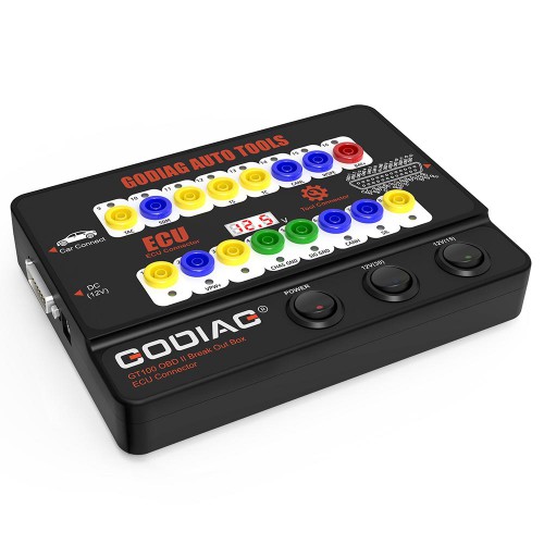 GODIAG GT100 OBDII Protocol Detector OBD2 Break Out Box ECU Connector