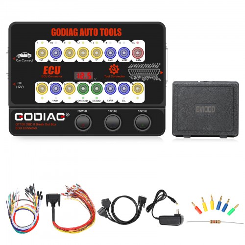 GODIAG GT100 OBDII Protocol Detector OBD2 Break Out Box ECU Connector