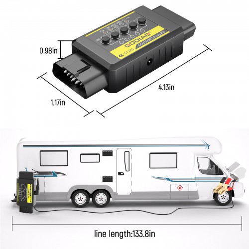 GODIAG ECU IMMO Prog AD GT105 OBD II Break Out Box ECU Connector