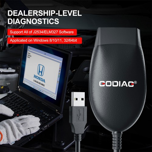 2023 GODIAG GD101 J2534 Passthru Diagnostic Cable for IDS/ HDS/ TIS/ Forscan/ ScanMaster/ SDD/ PCM-Flash/ ELM327 Diagnose J1979 Compatible Vehicles