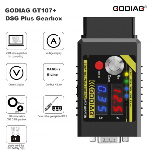 GODIAG GT107+ DSG Plus Gearbox Data Adapter For DQ250, DQ200, VL381, VL300, DQ500, DL501, Benz, BMW