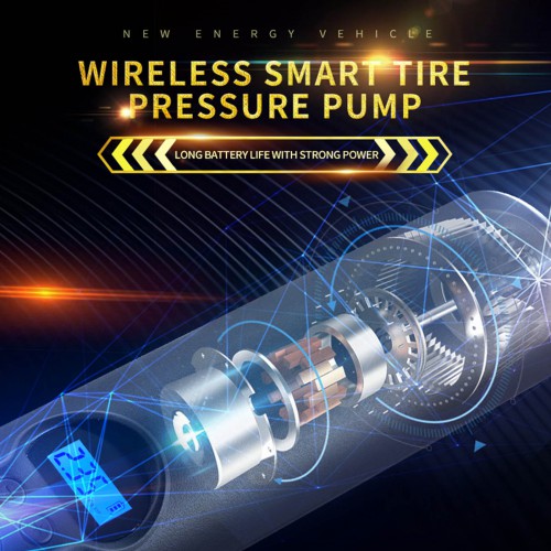 Wireless Smart Tire Pressure Pump 2000mAh 12.4V 150PSI 15-Cylinder Air Pump Fast Pumping for Car Bike Motorcycle Ball