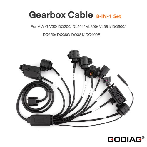 GODIAG Gearbox Cable 8-in-1 Set for V-A-G V30/ DQ200/ DL501/ VL300/ VL381/ DQ500/ DQ250/ DQ380/ DQ381/ DQ400E